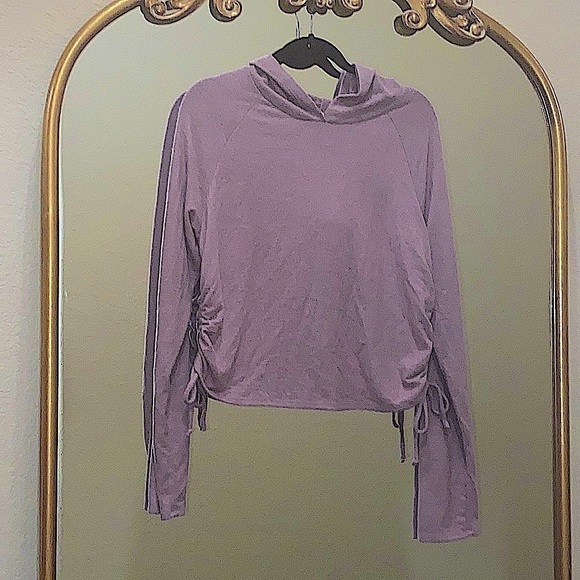 Project Social T Ruched & Drawstring on the Side Hoodie Size L - Picture 2 of 7